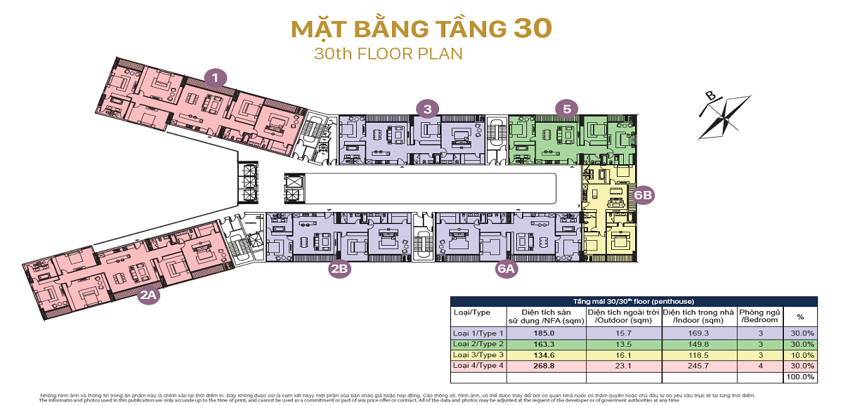 Mặt bằng FLC SEA TOWER tầng 30