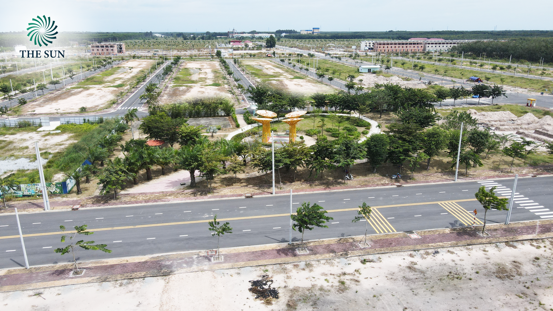 Hình ảnh thực tế đầu tiên tại khu dân cư The Sun - Bàu Bàng