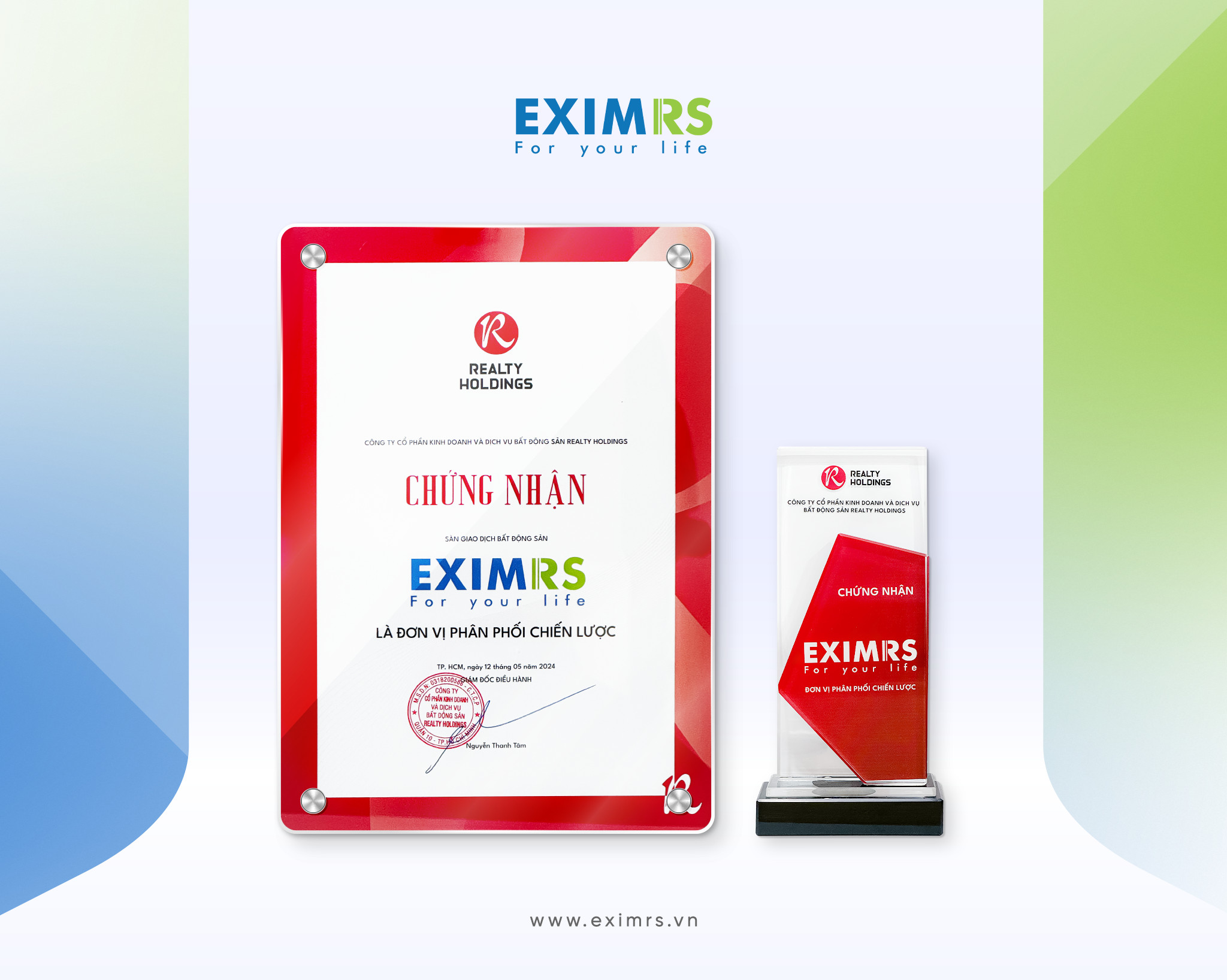 EXIMRS CHÚC MỪNG SỰ KIỆN RA MẮT & CHÍNH THỨC KÝ KẾT HỢP TÁC PHÂN PHỐI CHIẾN LƯỢC CÙNG REALTY HOLDINGS