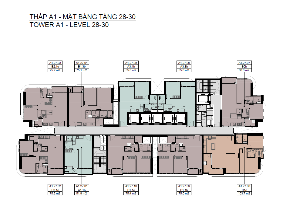 Tháp A1 tầng 28-30