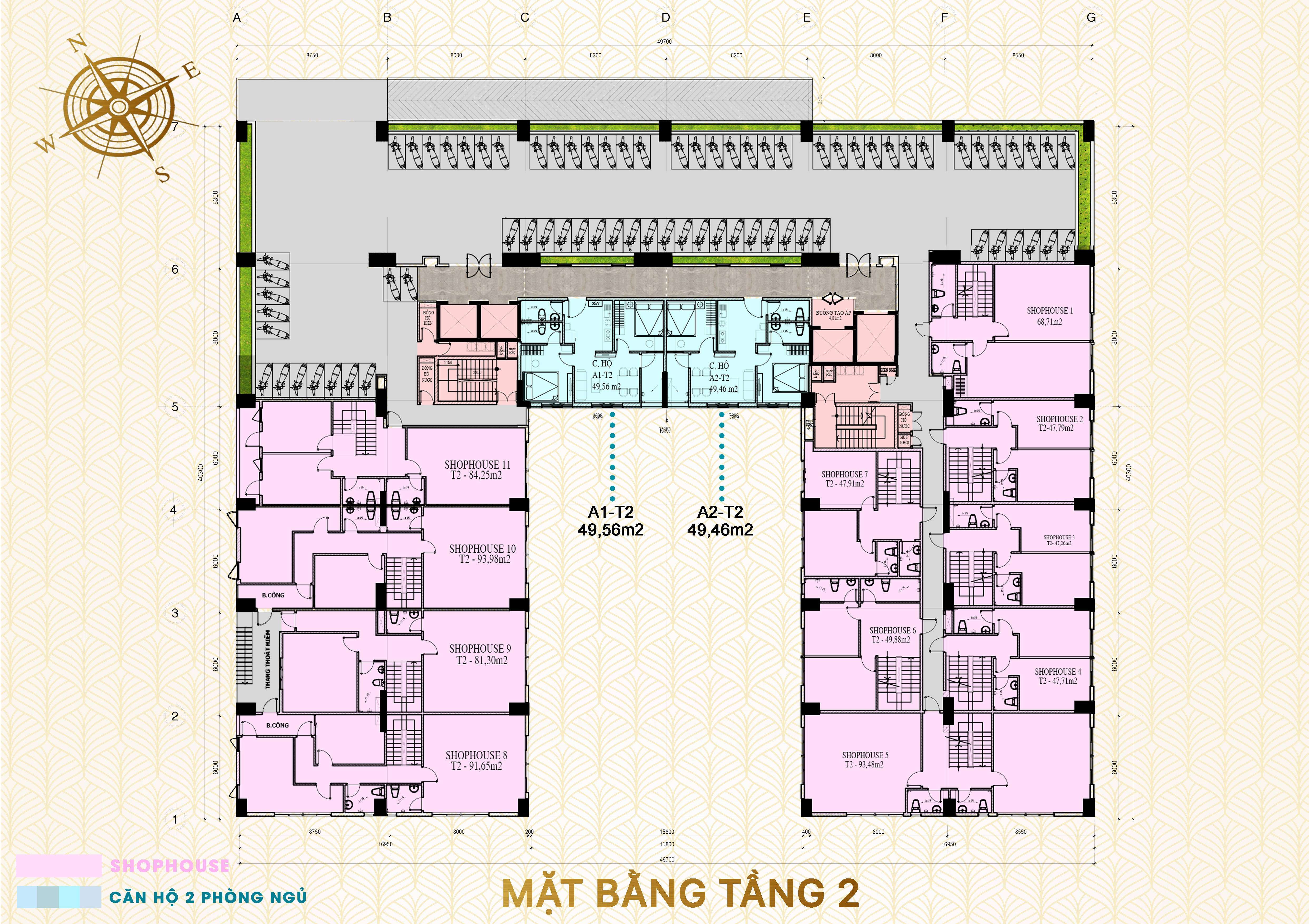 Mặt bằng tầng 2