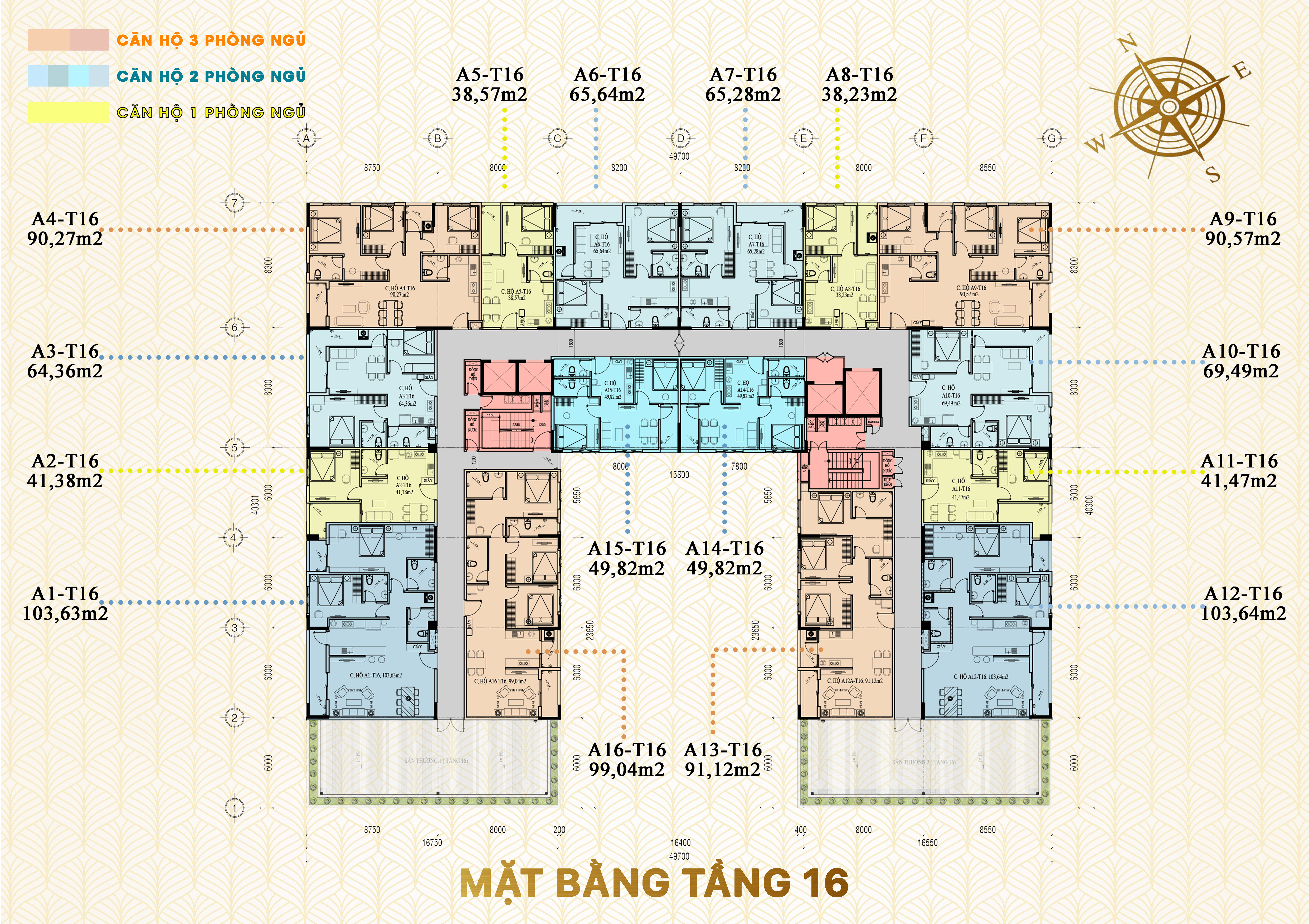Mặt bằng tầng 16