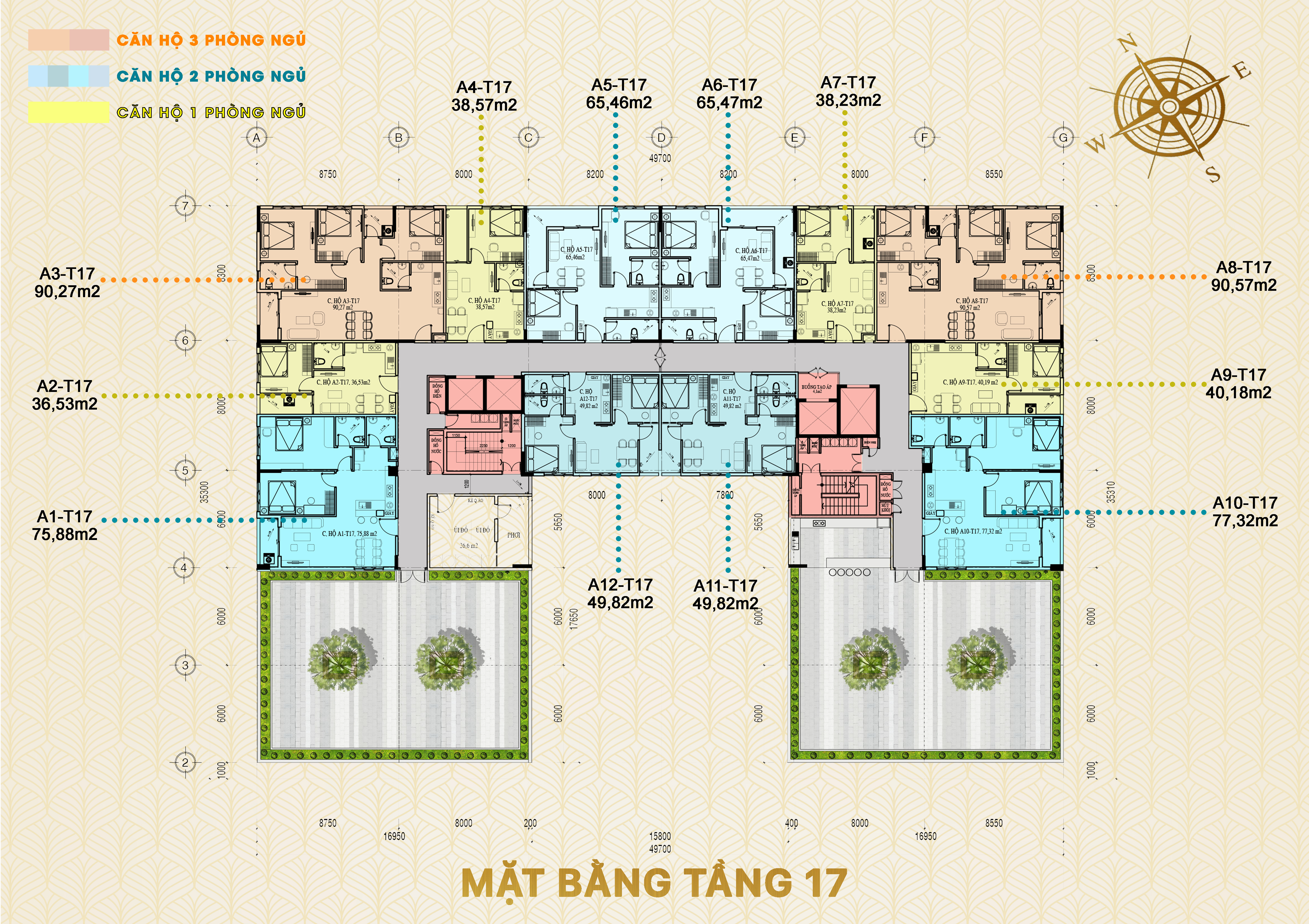 Mặt bằng tầng 17