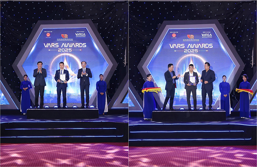 Đại diện EximRS nhận cúp "Cầu Vàng" danh giá từ Ban tổ chức VARS AWARDS 2025 Đại diện EximRS nhận cúp "Cầu Vàng" danh giá từ Ban tổ chức VARS AWARDS 2025